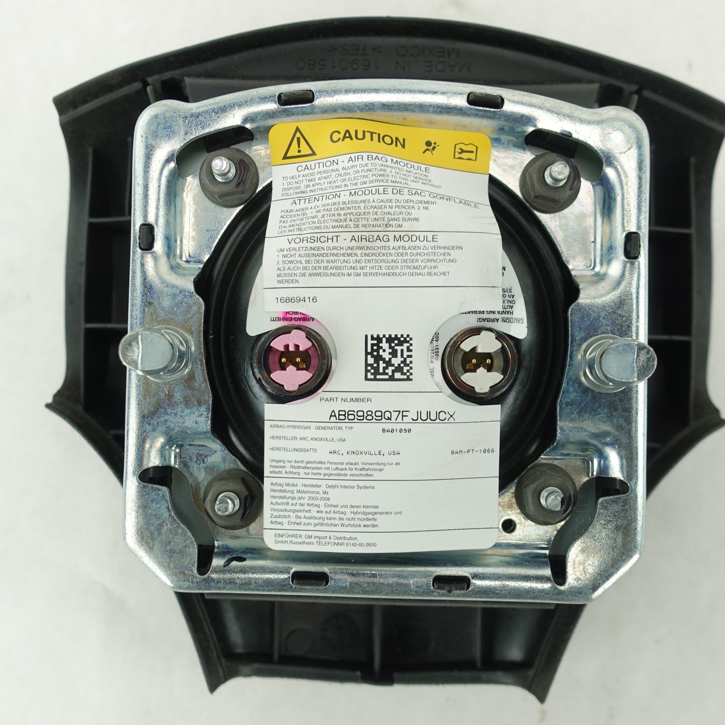 2006 2007 2008 2009 Pontiac Torrent Driver Steering Wheel Airbag Air Bag Black