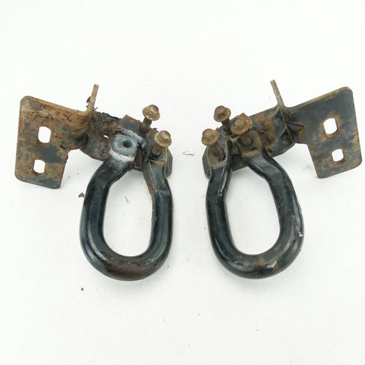 2011 2012 2013 14 Ford F250 F350 Front Left Right Pair Set Tow Hook Hooks Black