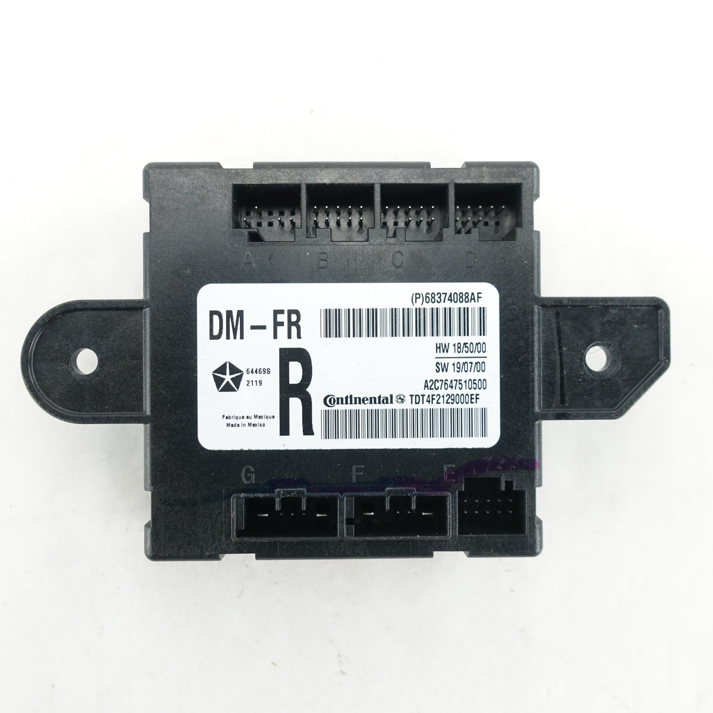 2019 2020 Ram 2500 3500 Passenger Right Front Door Module Hub