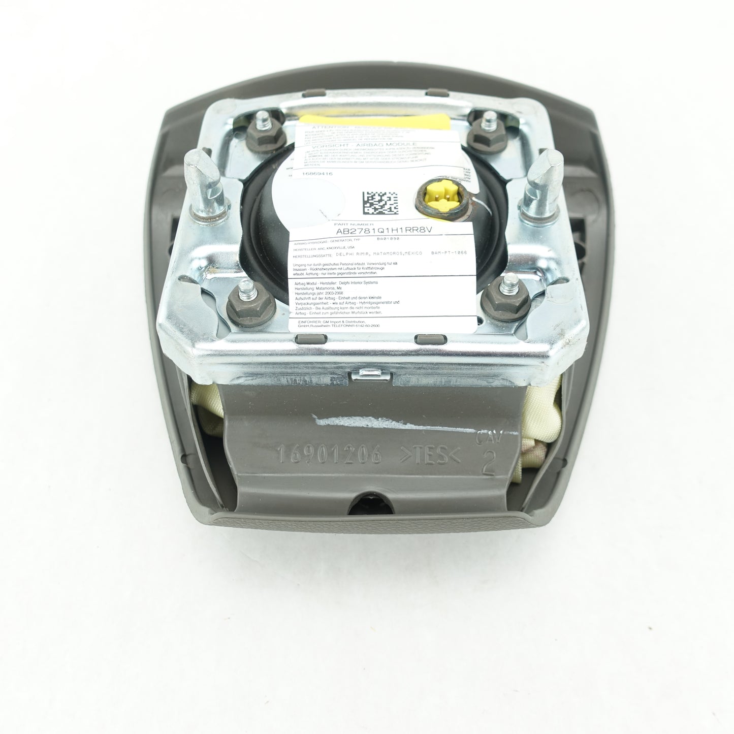 2007 2008 2009 2010 Silverado 2500 3500 Steering Wheel Driver Airbag Air Bag Gray (One Connector)