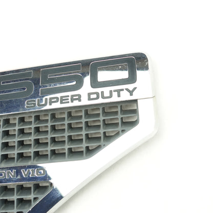 Read 2008 2009 2010 Ford F550 XLT 6.8L Passenger Right Fender Vent Emblem Logo
