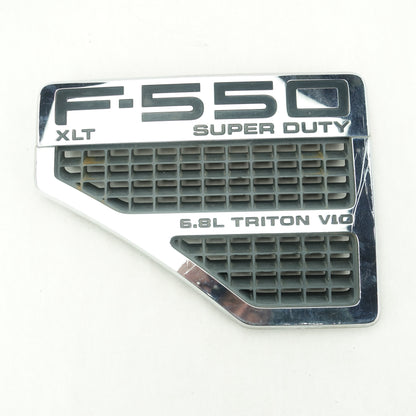 2008 2009 2010 Ford F550 XLT 6.8L Driver Left Fender Vent Emblem Logo