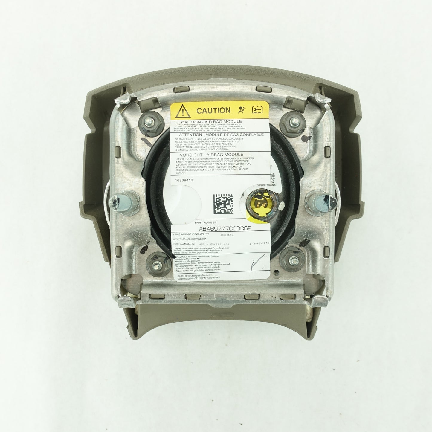 2003 2004 2005 2006 2007 Hummer H2 Steering Wheel Airbag Air Bag Gray