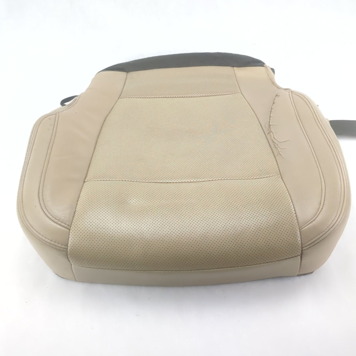Damage 2015 2016 Ford F150 Left Driver Seat Bottom Cushion Leather Tan Vented