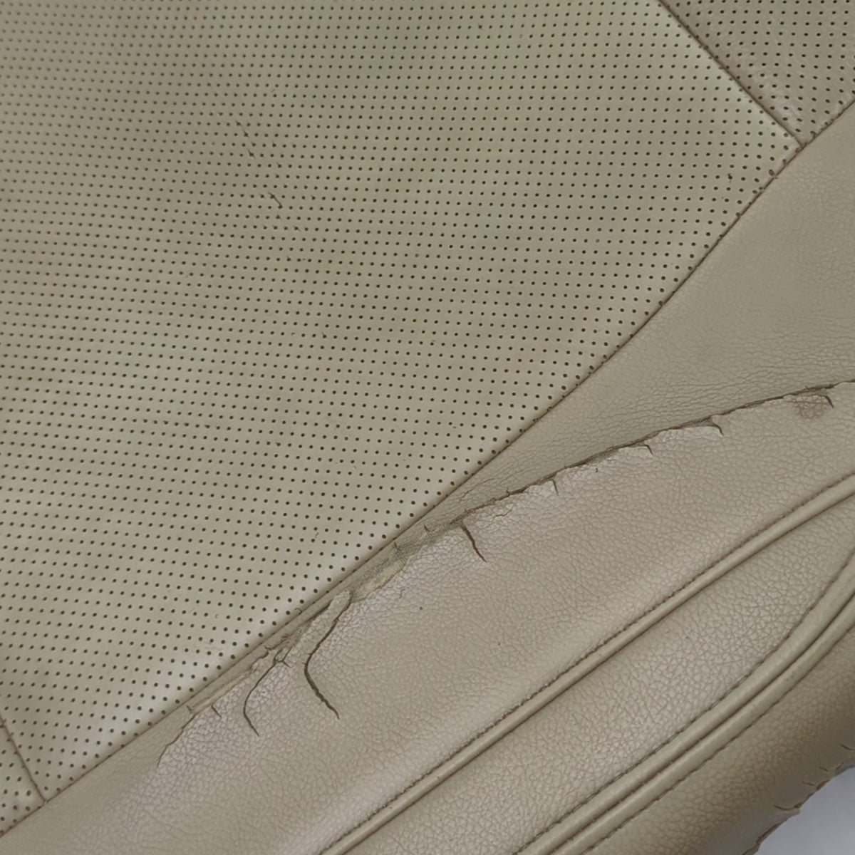 Damage 2015 2016 Ford F150 Left Driver Seat Bottom Cushion Leather Tan Vented