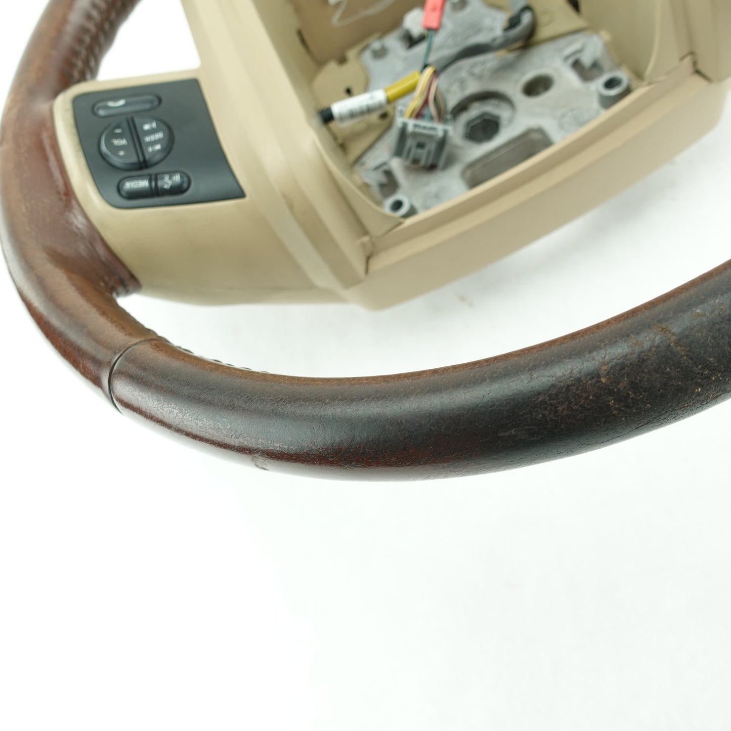 2014 2015 2016 Ford F250 F350 Super Duty Steering Wheel King Ranch Brown Leather