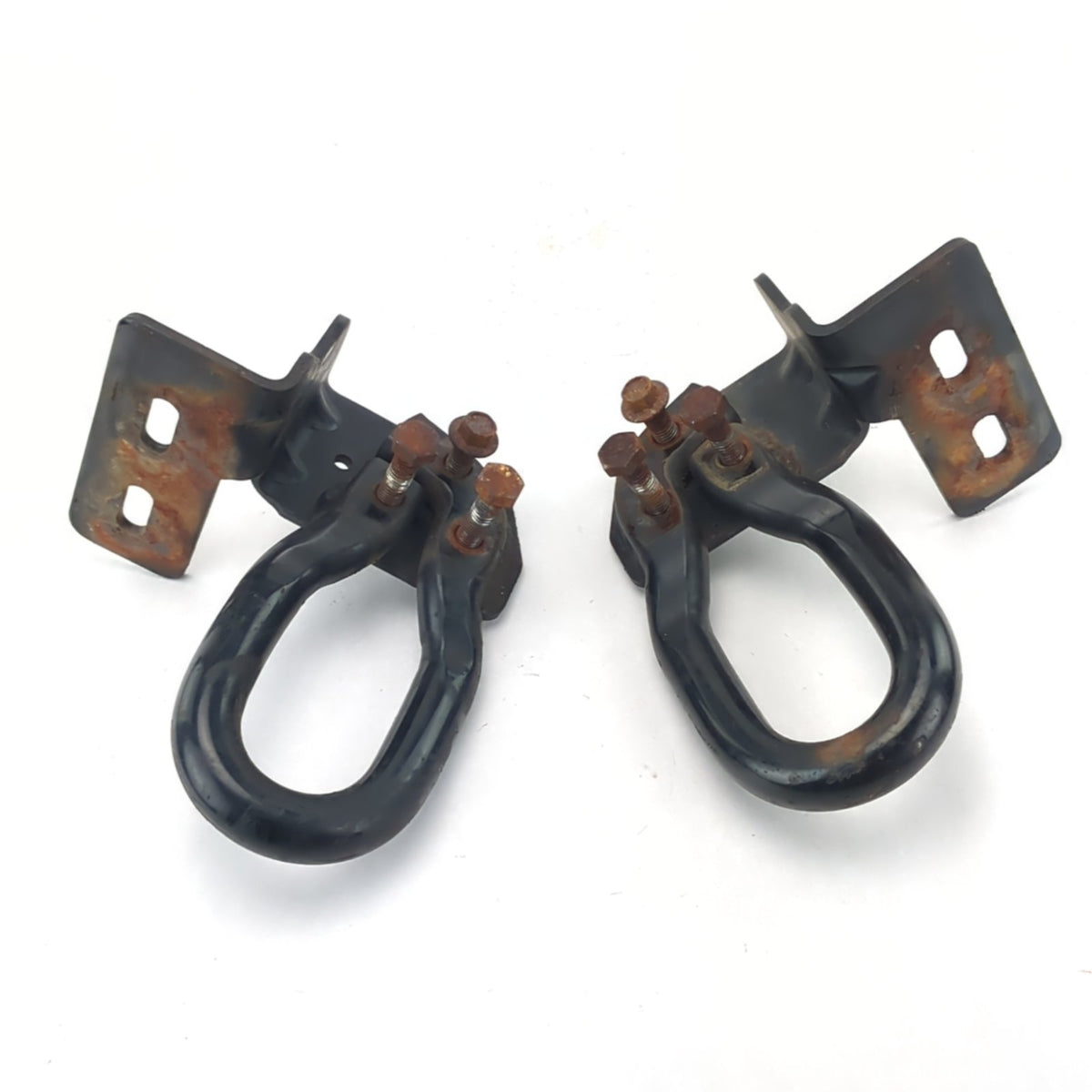 2011 2012 2013 14 Ford F250 F350 Front Left Right Pair Set Tow Hook Hooks Black