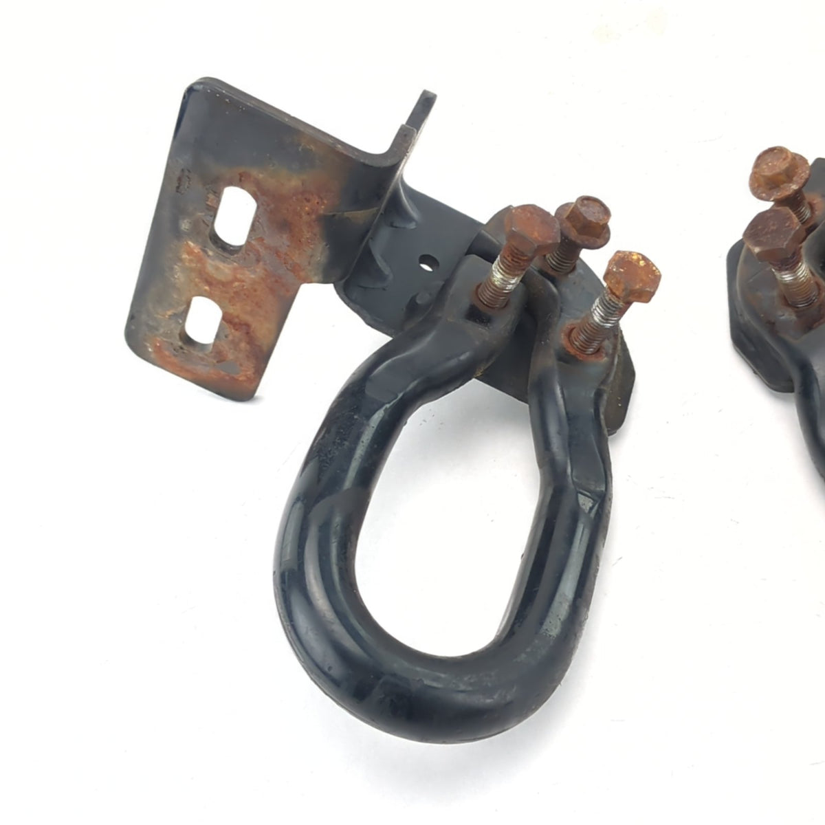 2011 2012 2013 14 Ford F250 F350 Front Left Right Pair Set Tow Hook Hooks Black