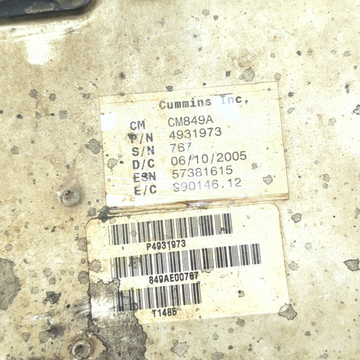 Bent 2006 Ram 3500 Cummins 5.9L ECM Engine Control Module Manual Transmission