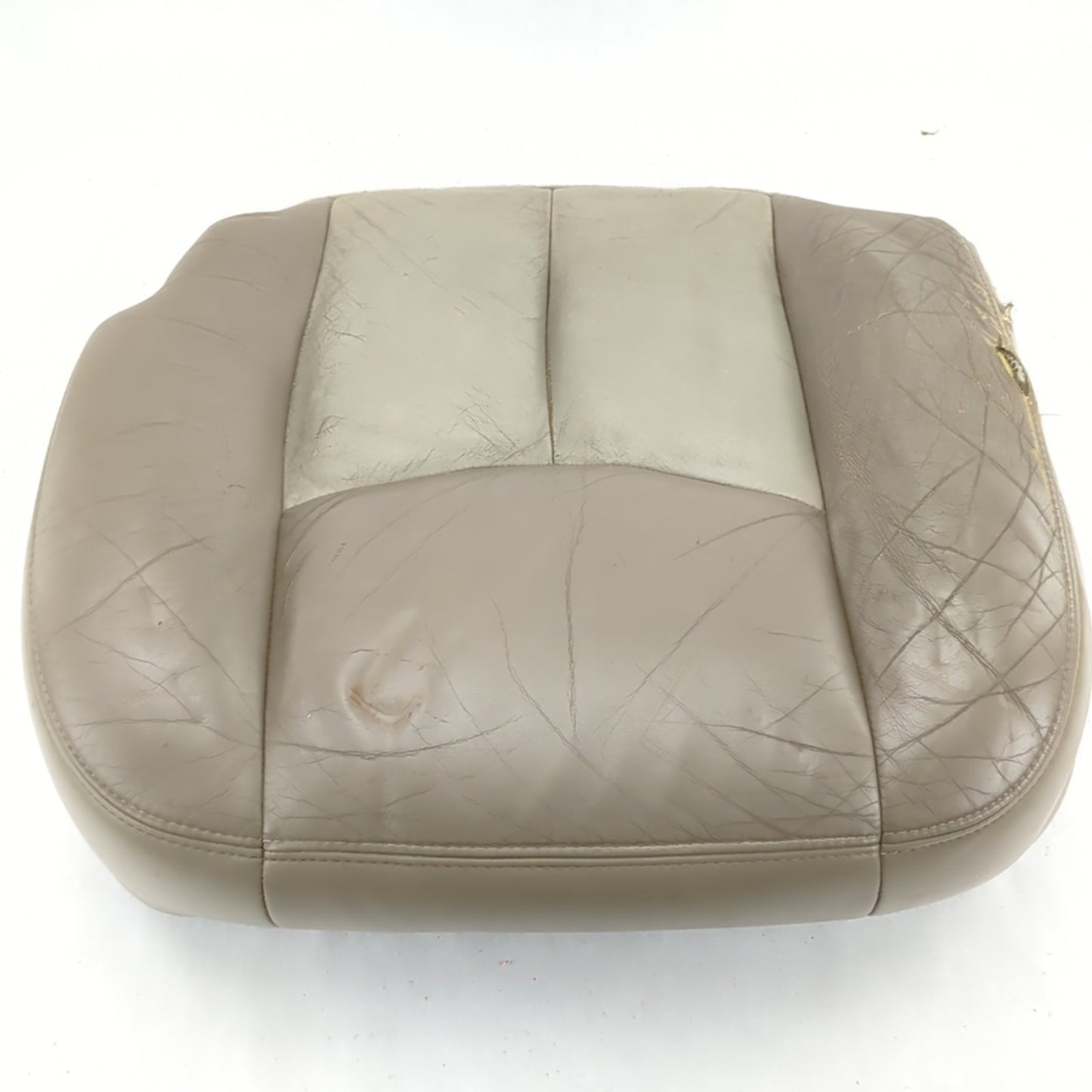 Damage 2004 2005 06 Yukon Suburban Left Driver Seat Bottom Cushion Leather Tan