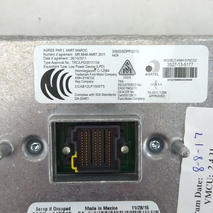 2012 2013 2014 Ford Edge Sync Module Voice Recognition Control Unit