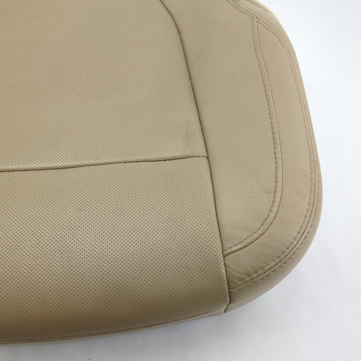 Read 2015 2016 Ford F150 Passenger Seat Bottom Cushion Leather Tan Vented