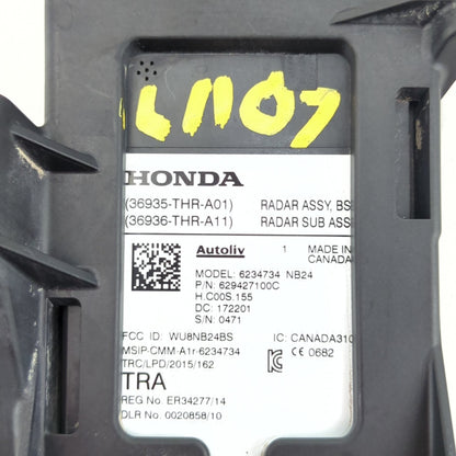 2018 2019 2020 Honda Odyssey Radar Sensor Module Blind Spot Left Rear Bumper