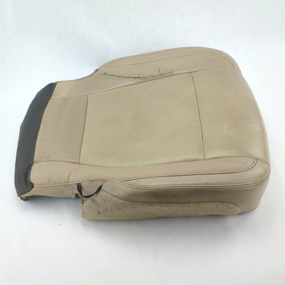 Damage 2015 2016 Ford F150 Left Driver Seat Bottom Cushion Leather Tan Vented